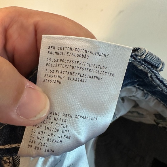 Ariat Jeans Womens 31L Dark Blue Trouser Bootcut Mid Rise Western Rodeo Flare - Picture 4 of 6